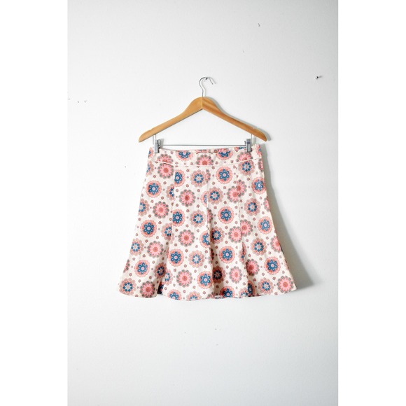 lm lm Dresses & Skirts - lm lm Floral Mandala A-Line‎ Skirt Womens M Pink Blue Retro 60s Style Mini